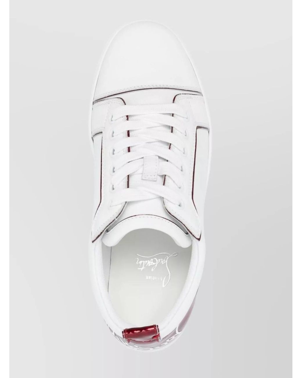 Christian Louboutin White Leather Low-Top Sneakers