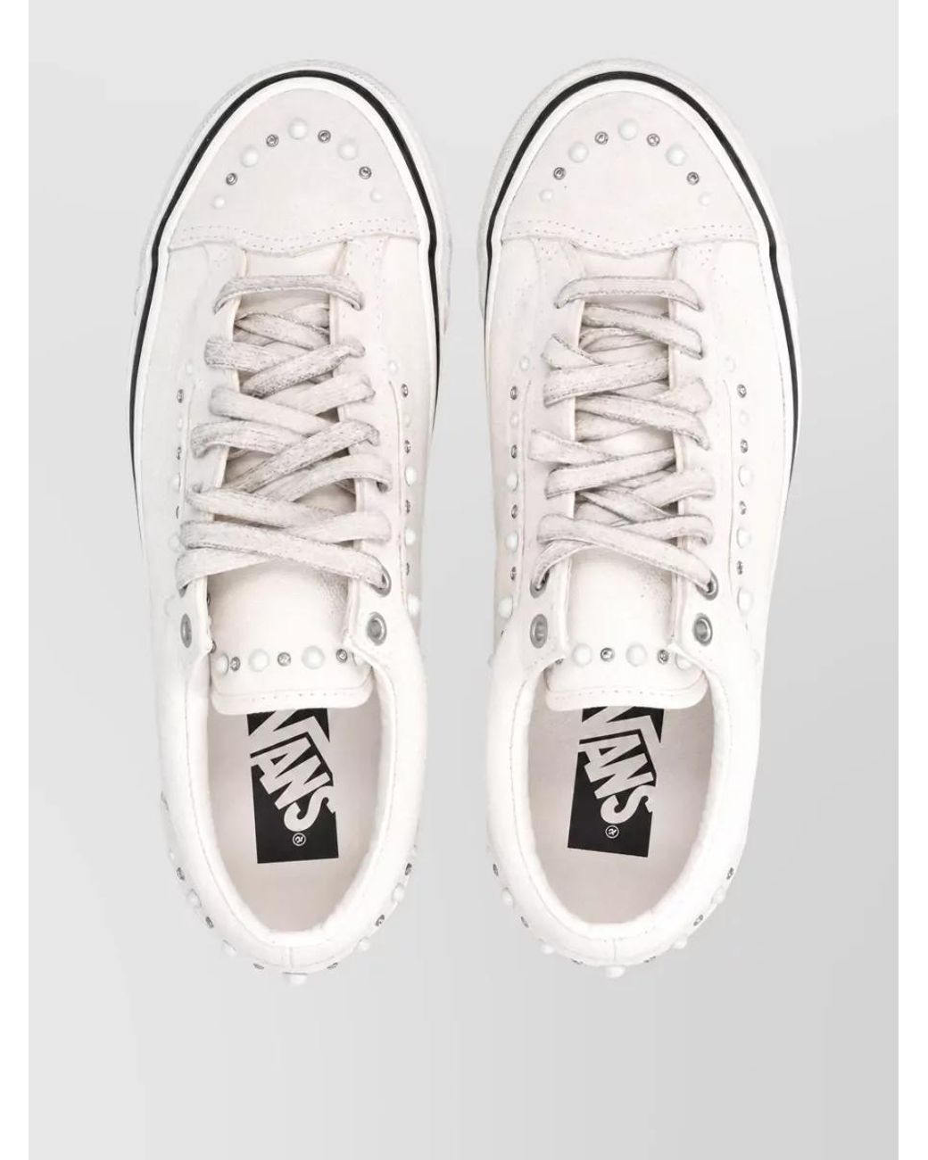 Vans White Pearlized Low-Top Sneakers