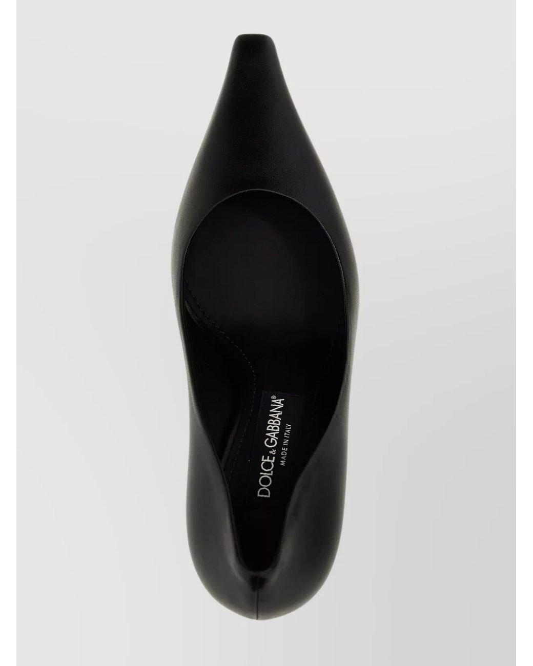Dolce & Gabbana Black Leather Pointed-Toe Pumps