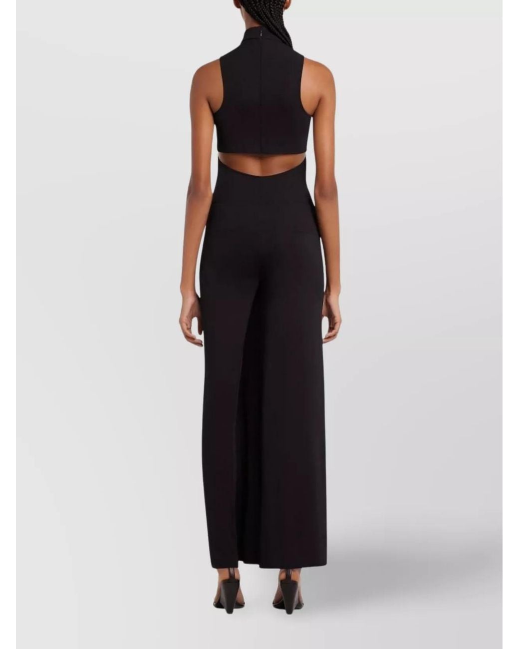 Courreges Black Wide-Leg Trousers