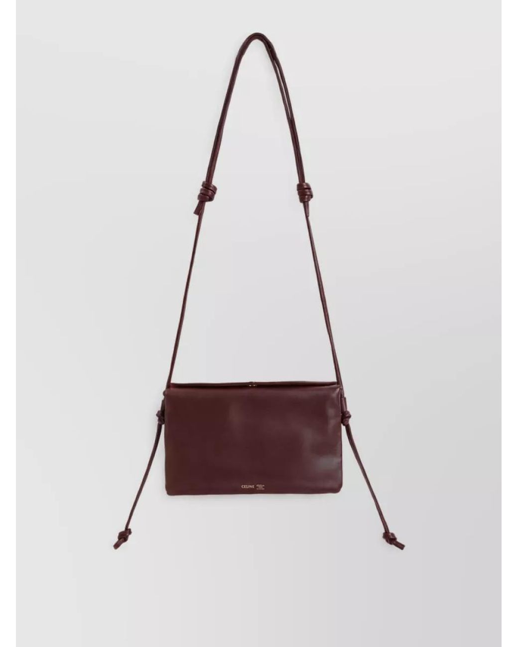 Céline White Lamb Leather Shoulder Bag