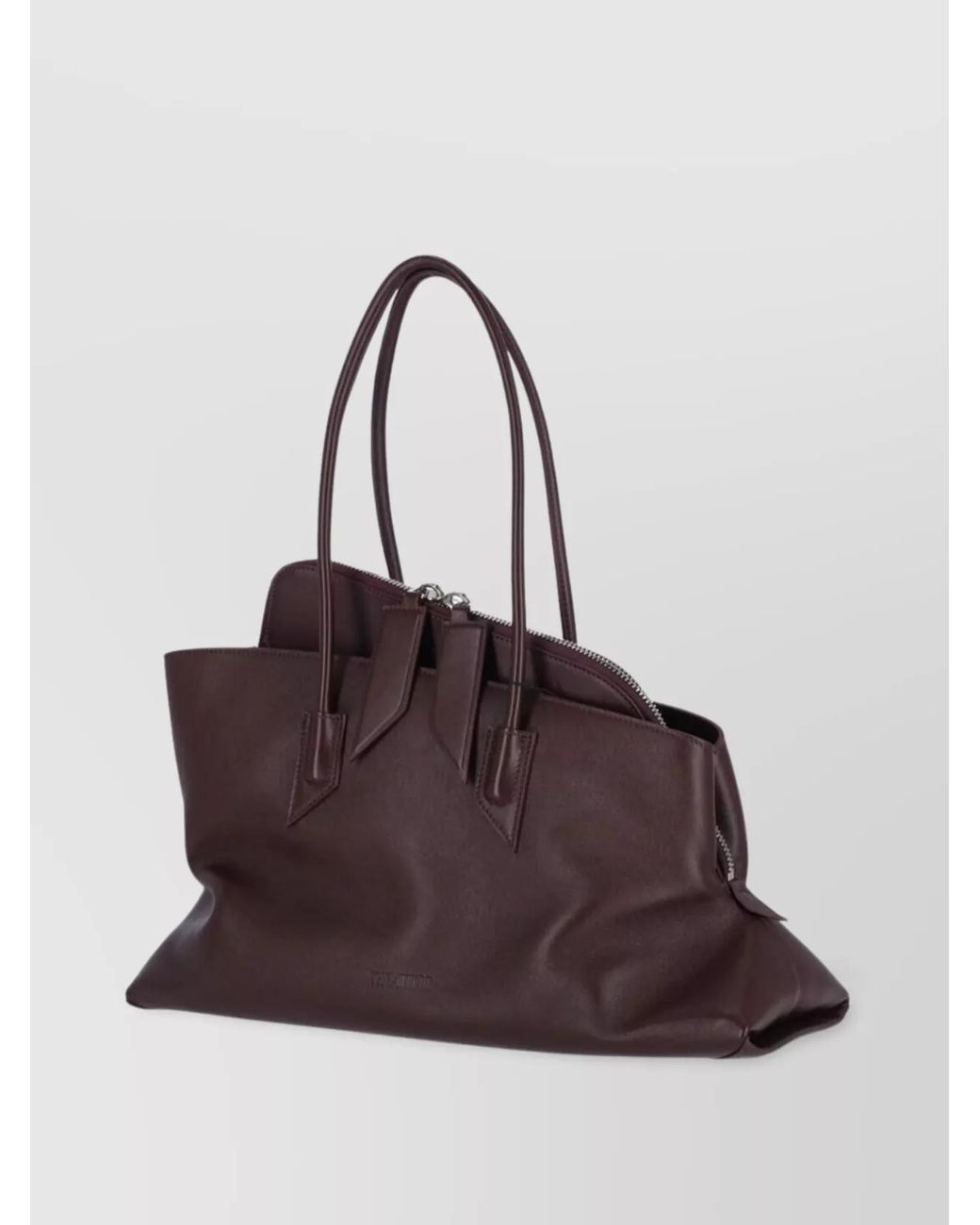 The Attico Brown Medium Leather Shoulder Bag