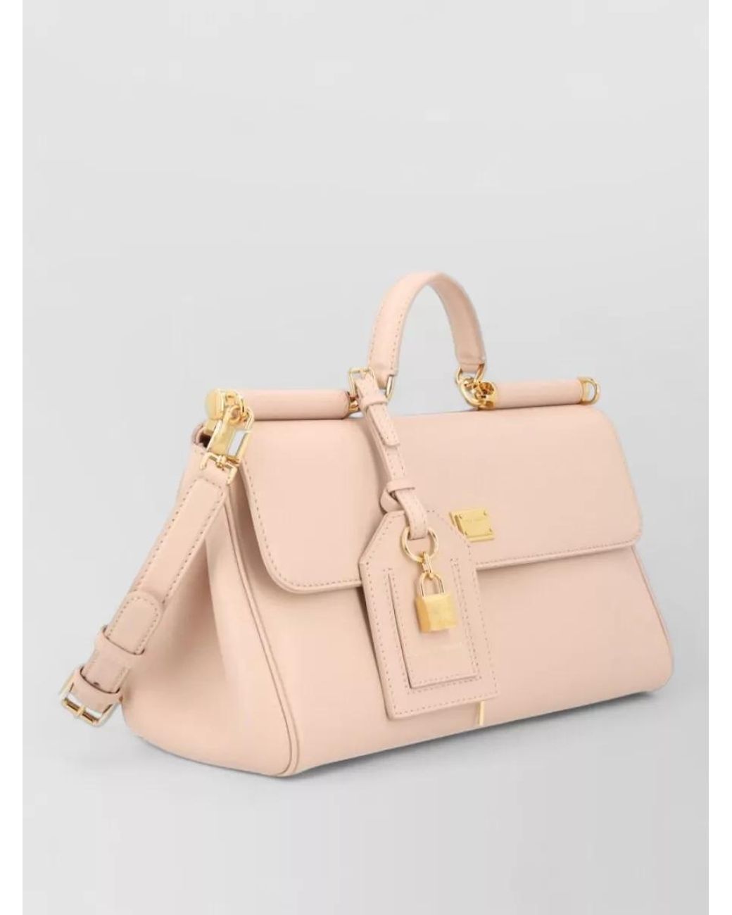 Dolce & Gabbana Natural My Sicily Leather Shoulder Bag