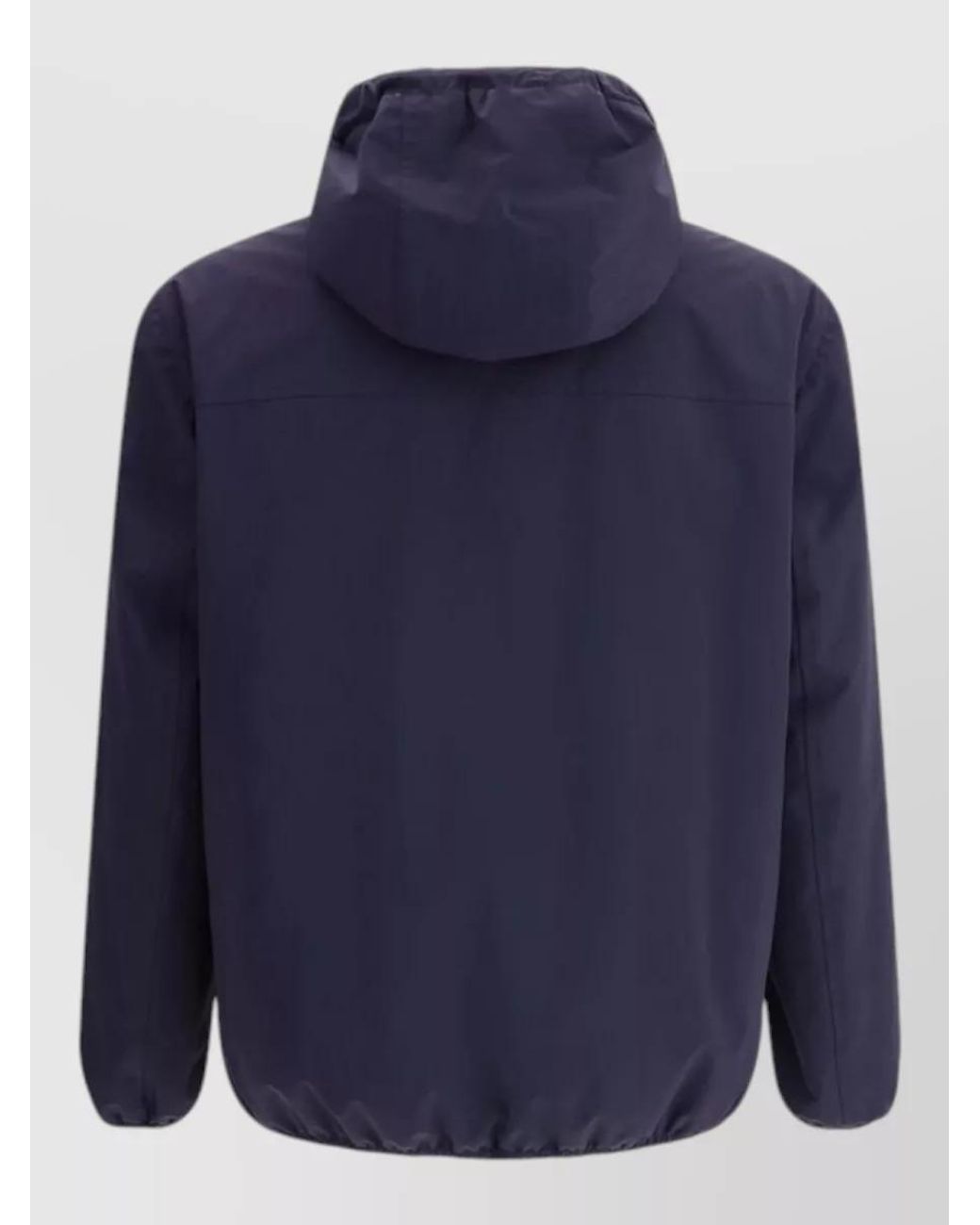 Brunello Cucinelli Blue Hooded Raincoat for men