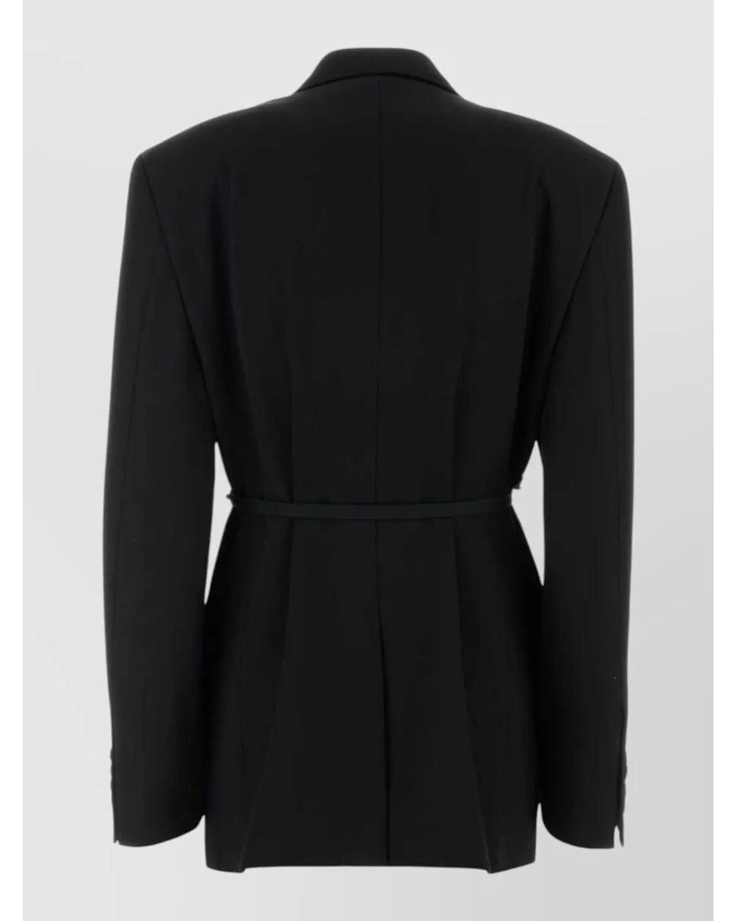 Balenciaga Black Wool Wrap Single-Breasted Blazer