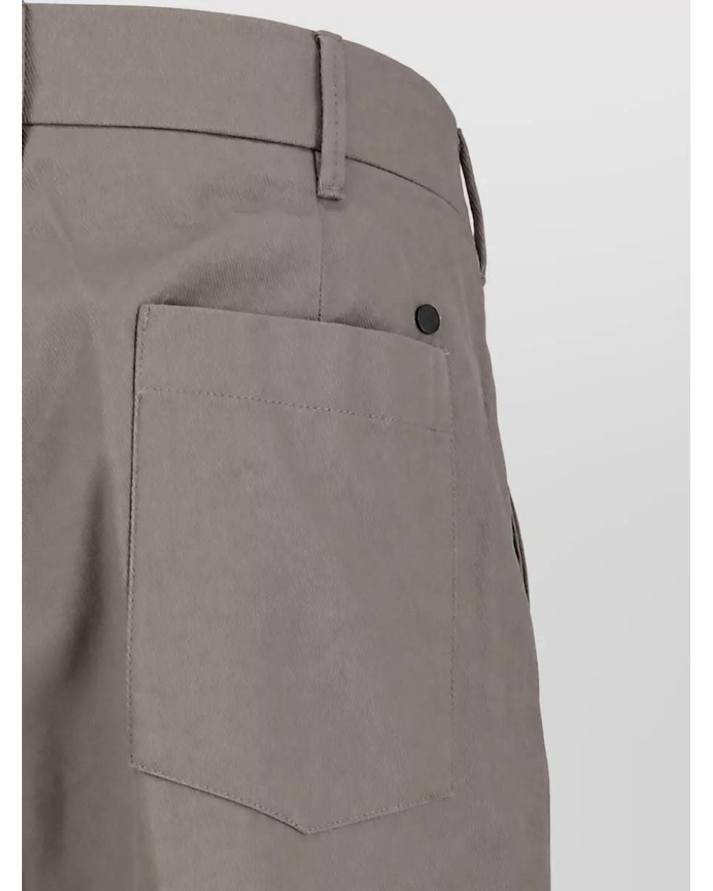 Closed Gray Cotton Straight-Leg Trousers for men