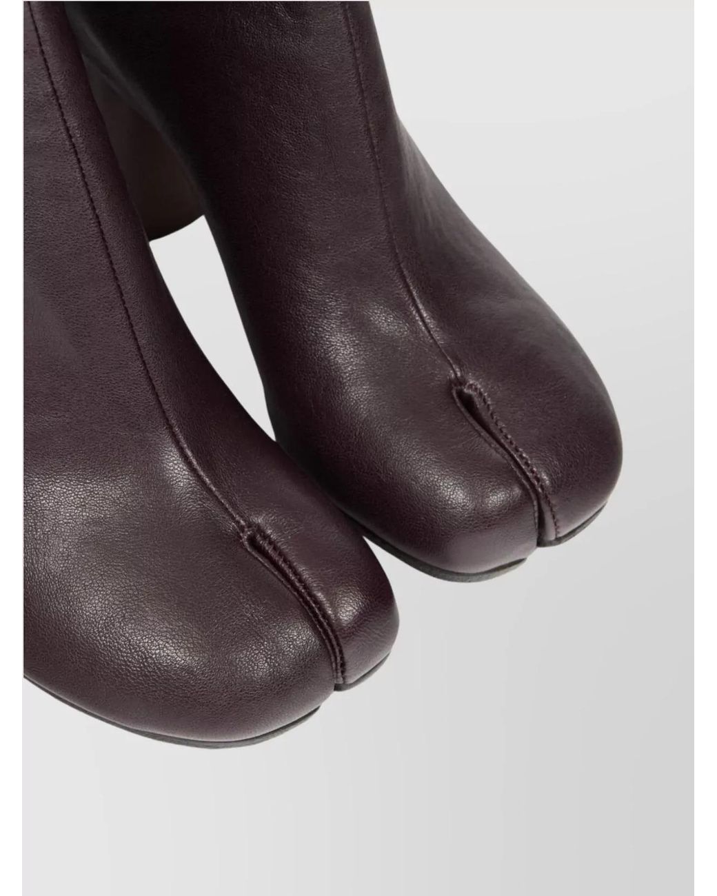 Maison Margiela Brown Tabi Style Leather Ankle Boots