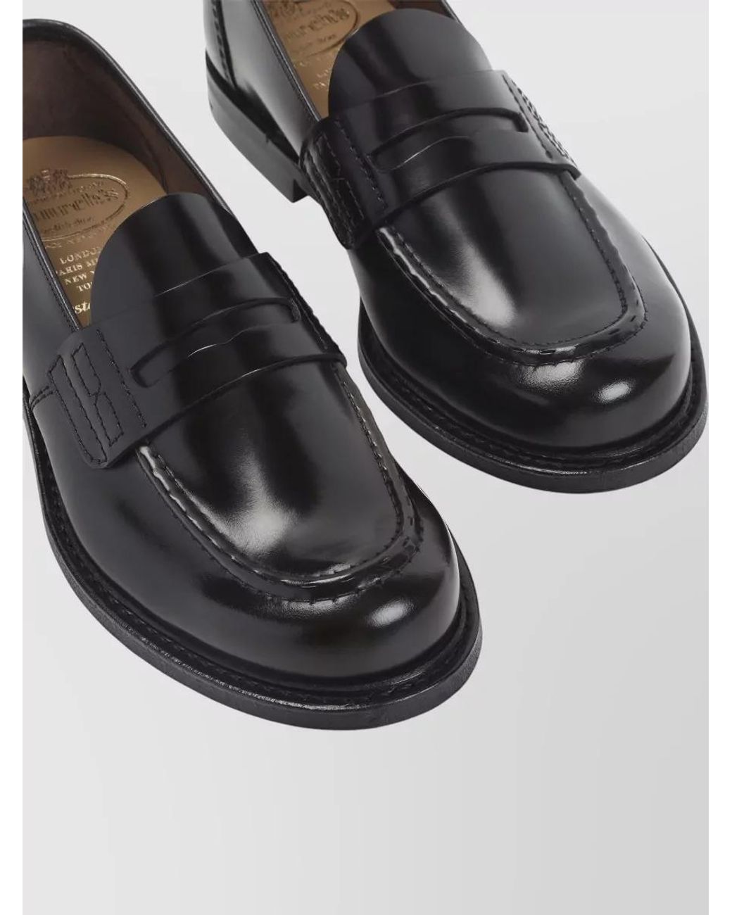 Church's Black Leather Loafers for men