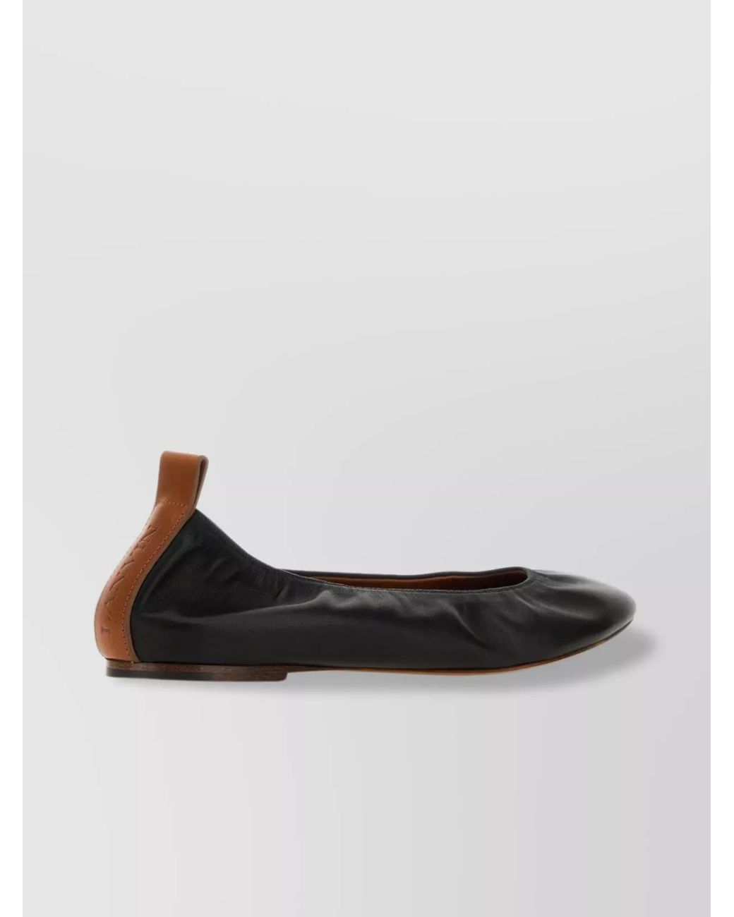 Lanvin Black Leather Ballerina Shoes