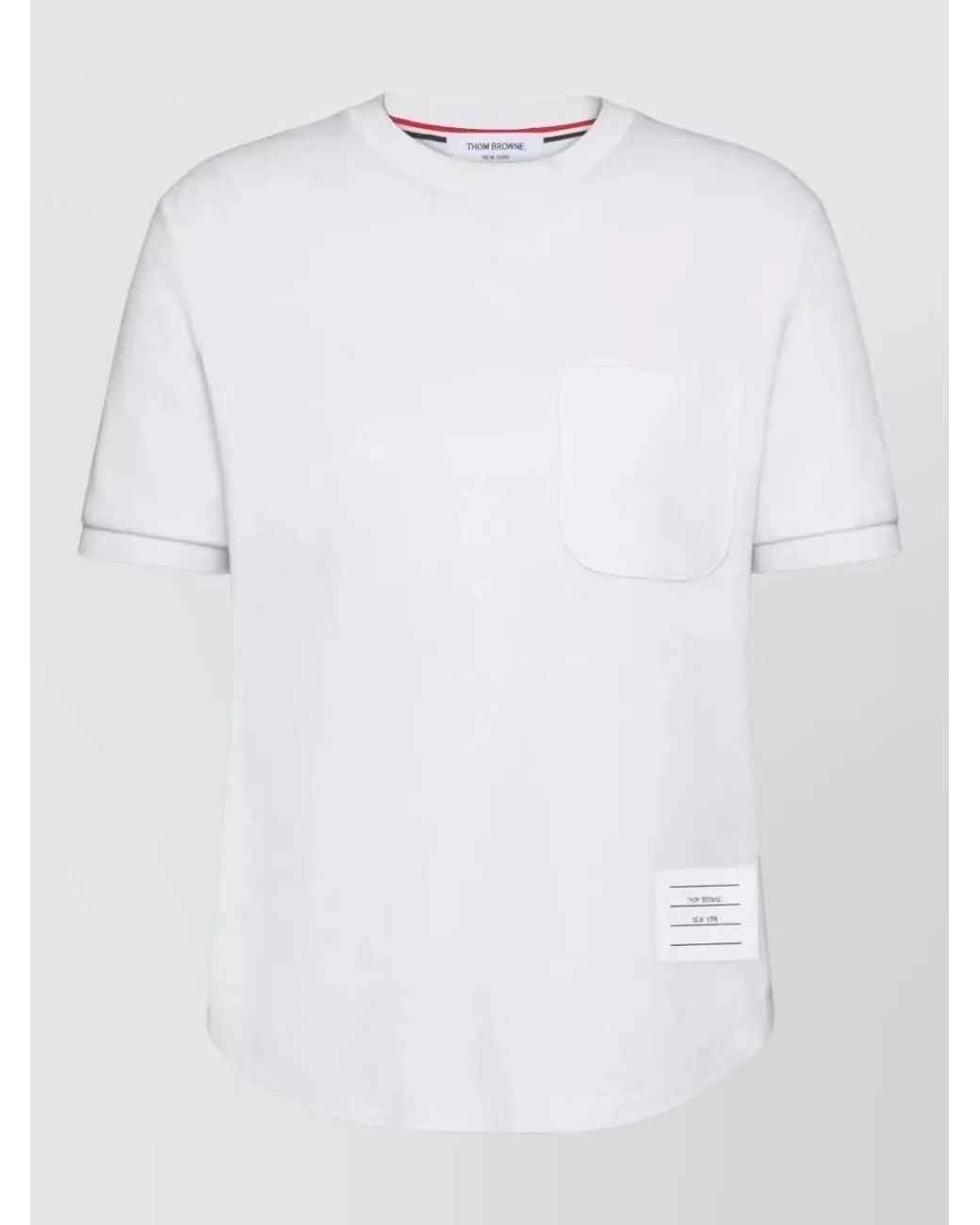 Thom Browne White Cotton Short-Sleeve T-Shirt