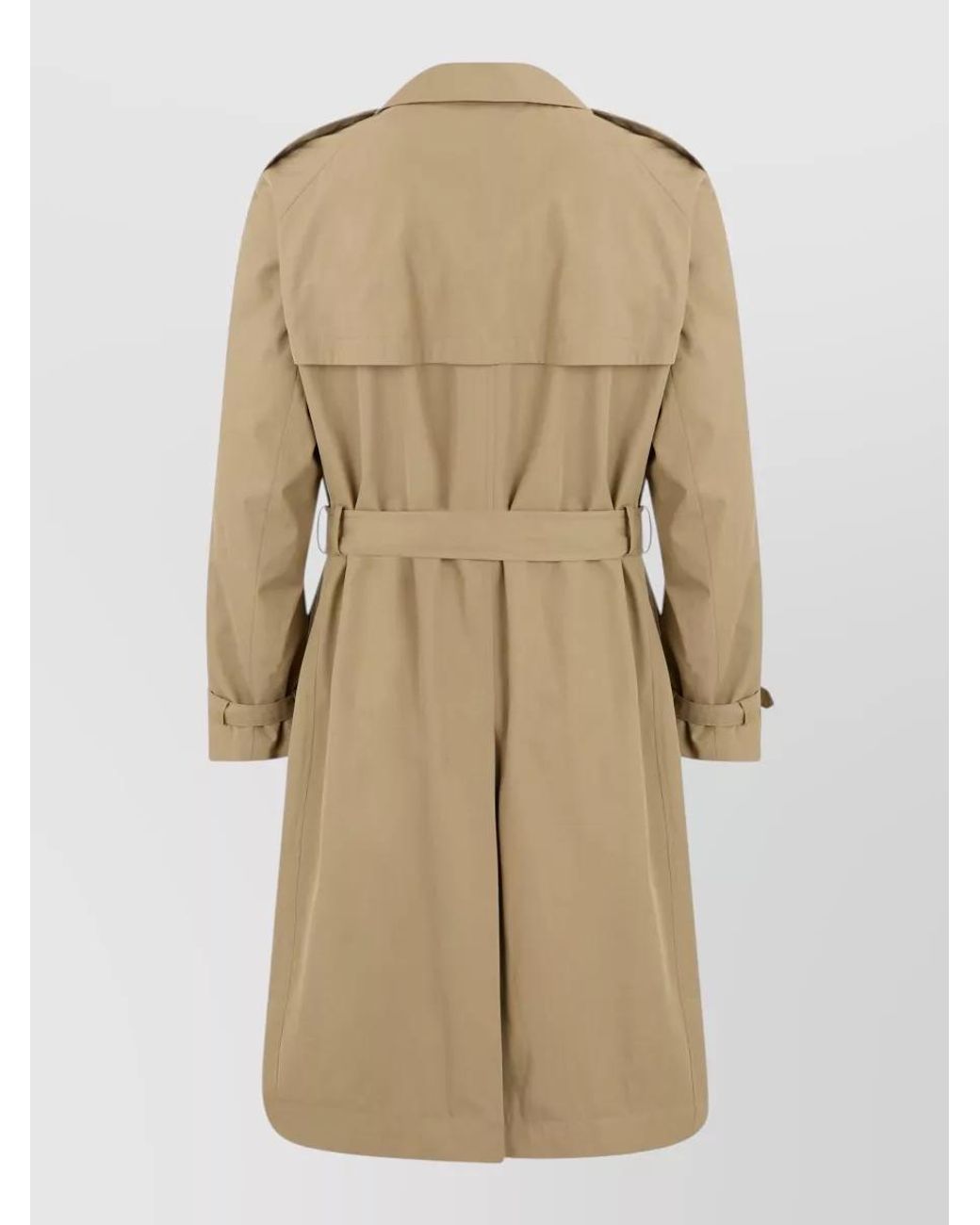 Boss Natural Cotton Double-Breasted Belted Trench Coat for men