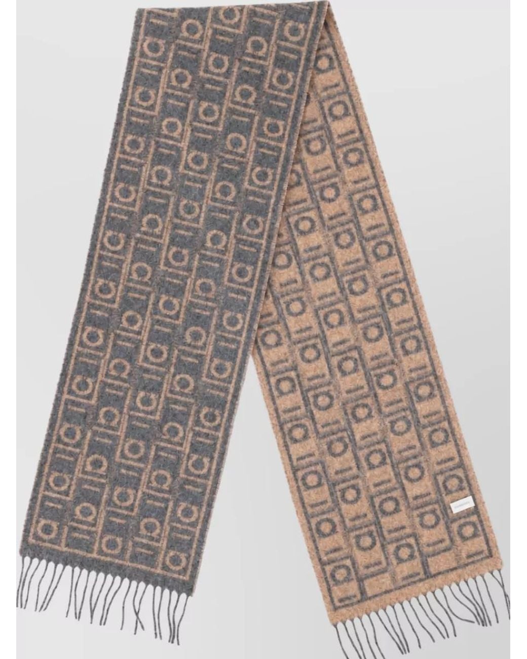 Ferragamo Gray Cashmere Scarf for men