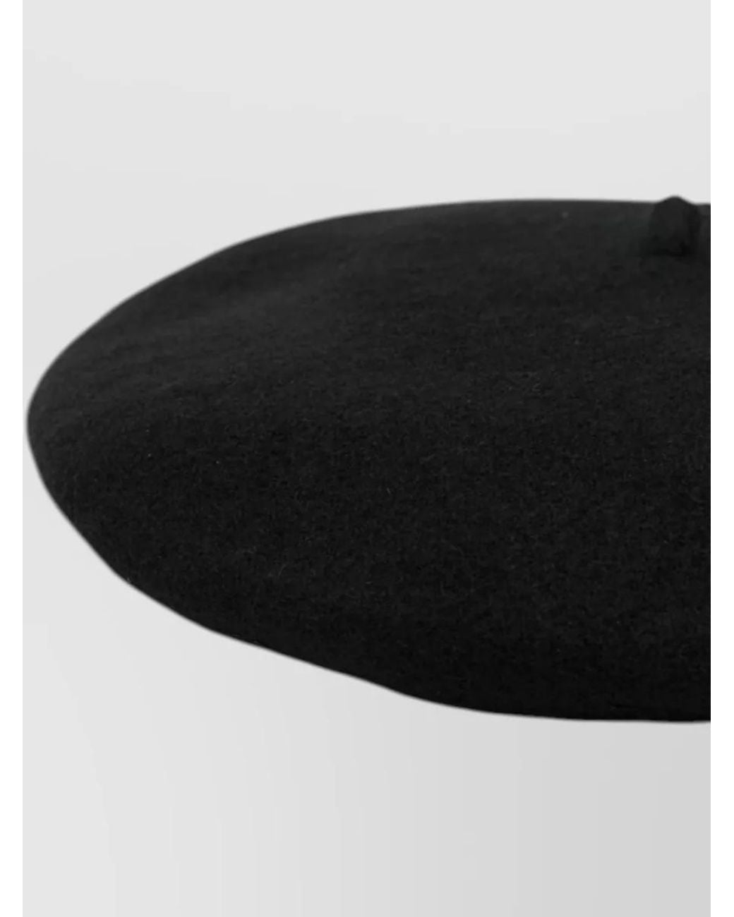Emporio Armani Black Wool Felted Beret