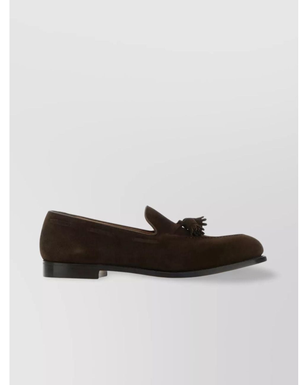 Crockett and Jones Brown Suede Leather Loafers for men