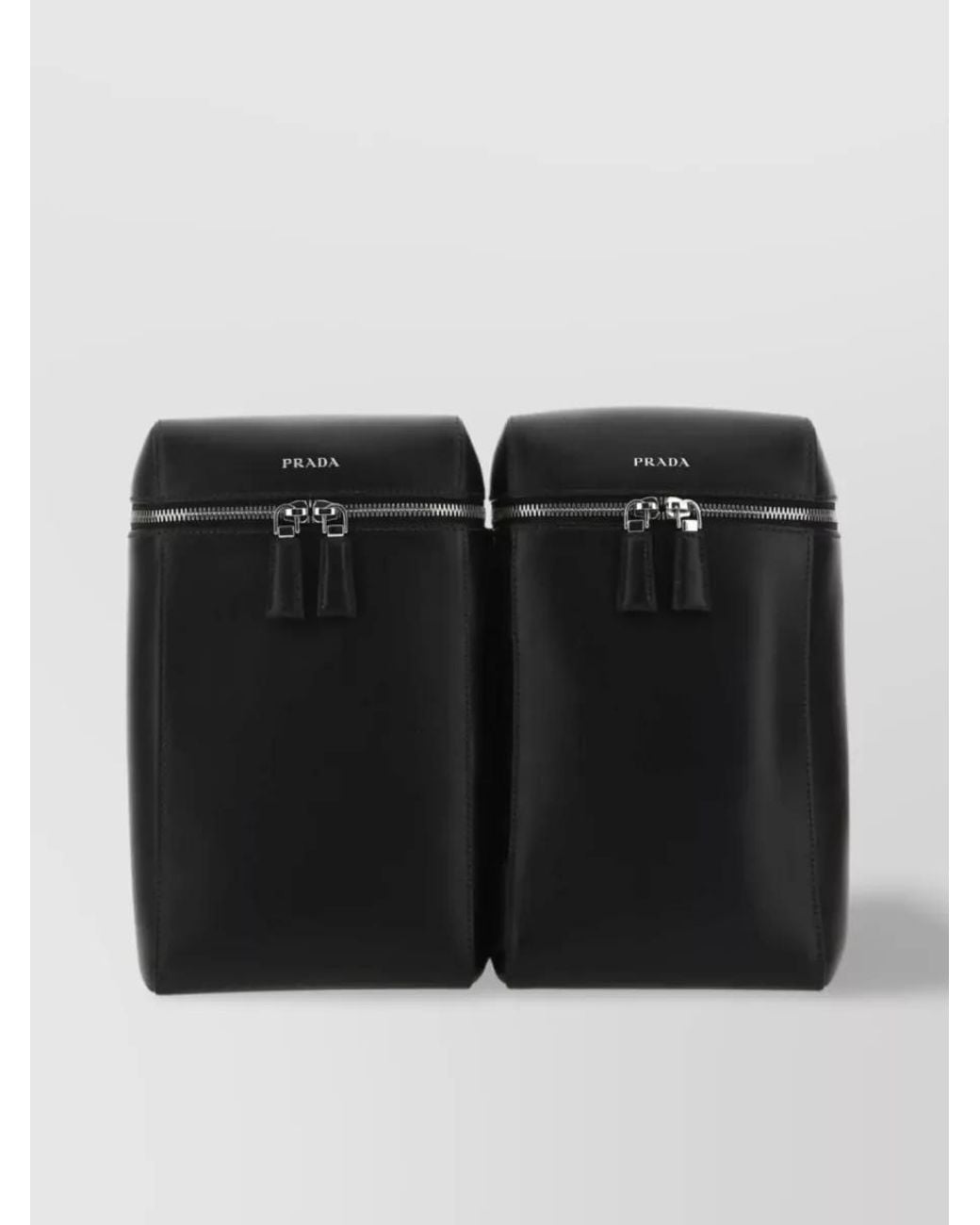 Prada Black Leather Backpack for men