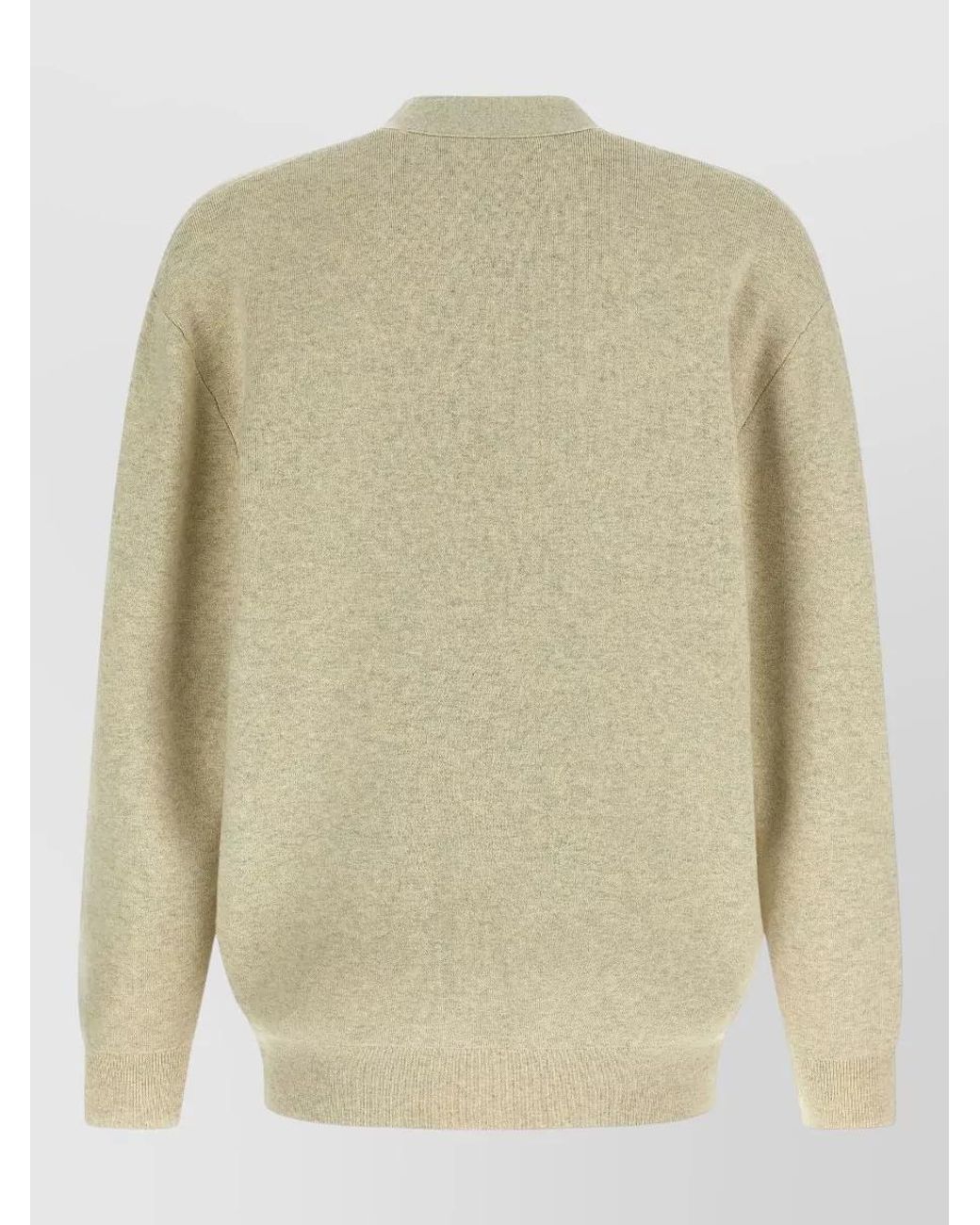 Isabel Marant Natural Curtis V-Neck Logo-Knit Cardigan for men
