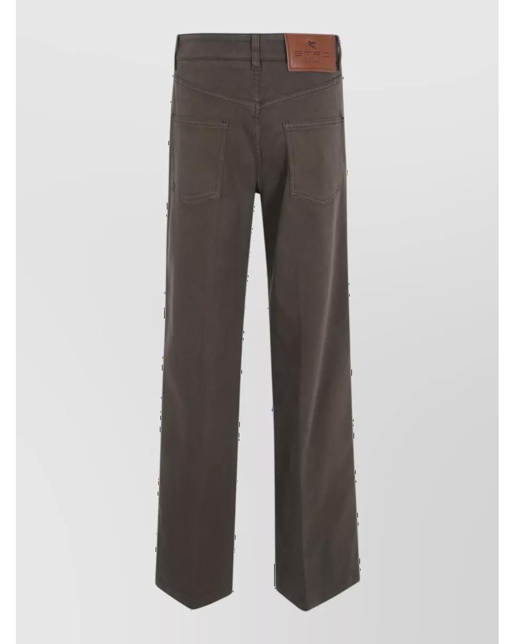 Etro Gray Wide-Leg Jeans