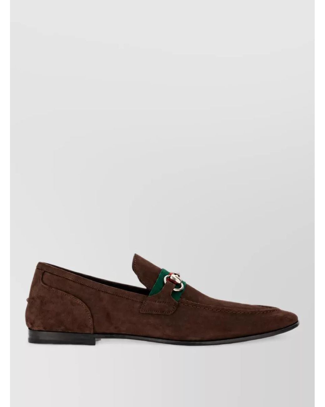 Gucci Brown Suede Leather Loafers for men
