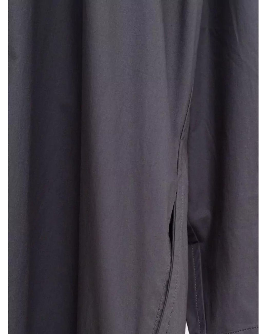 Frankie Shop Blue Organic Cotton Shirt Midi Dress