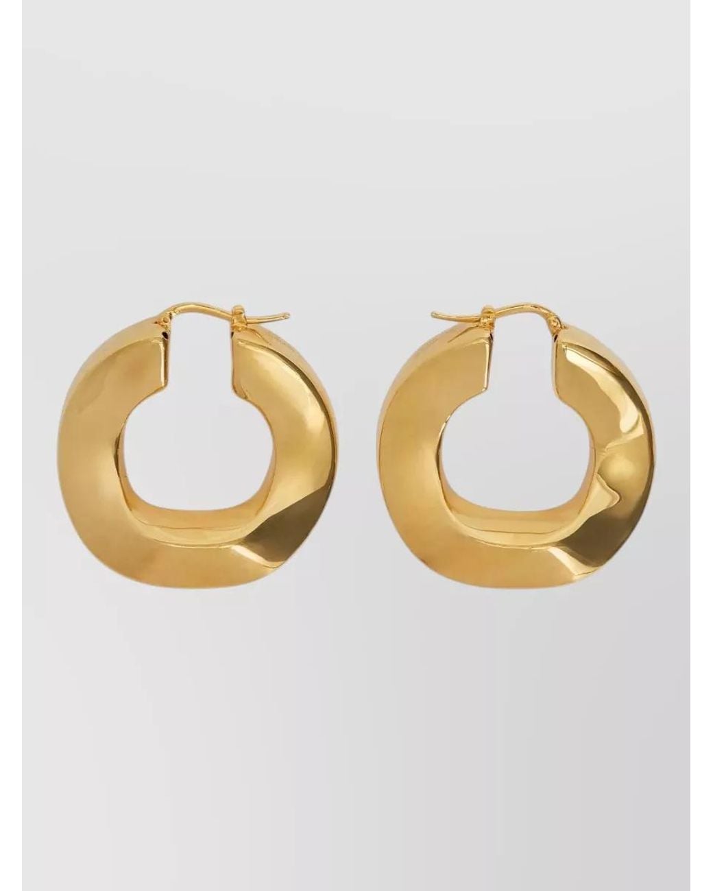 Jil Sander Metallic Copper Hoop Earrings