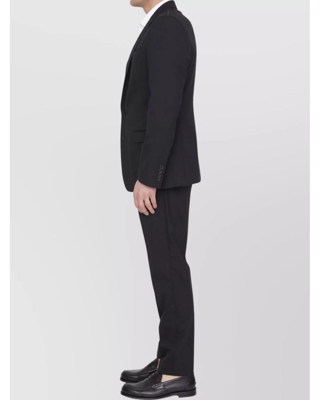 Dolce & Gabbana Black Virgin Wool Single-Breasted Two-Piece Suit for men