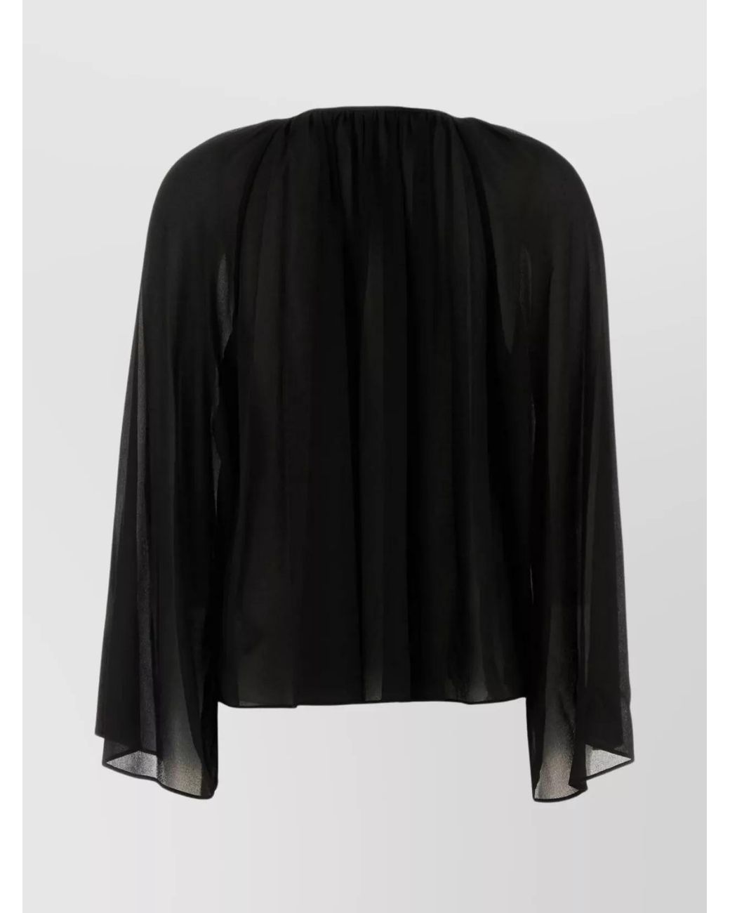 Michael Kors Black Blouse Georgette Drawstring Detail