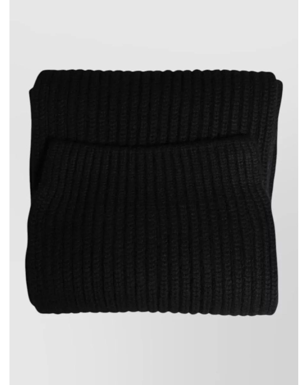 Dolce & Gabbana Black Cashmere Knitted Neck Warmer Scarf for men