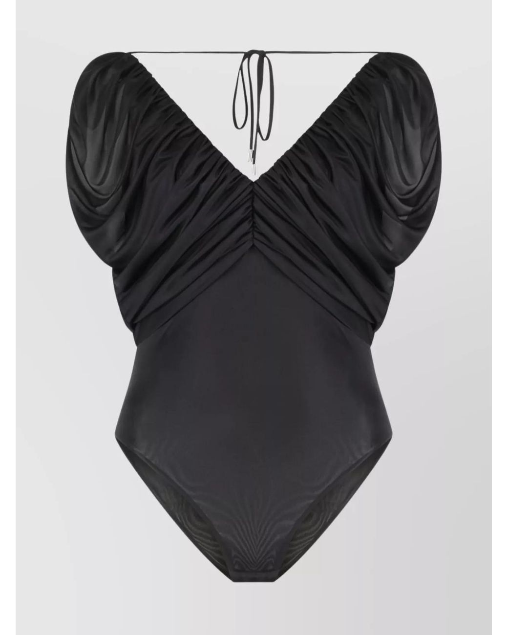 Pinko Black Gathered Bodysuit