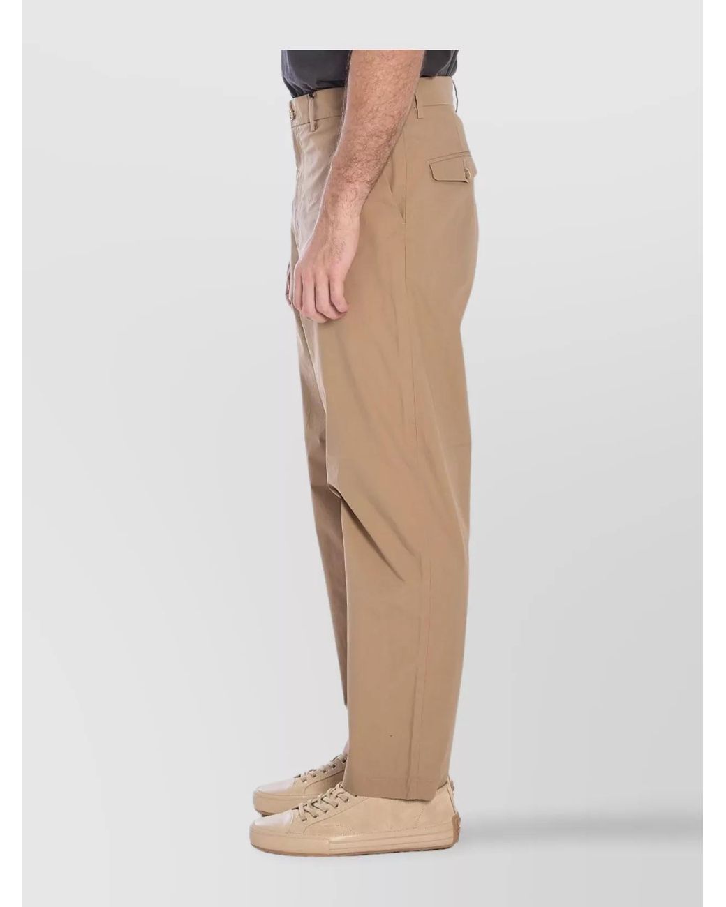 Barena Natural Cotton Mid-Rise Straight-Leg Trousers for men