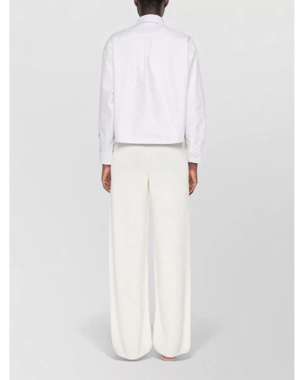 A.P.C. White Striped Cotton Shirt