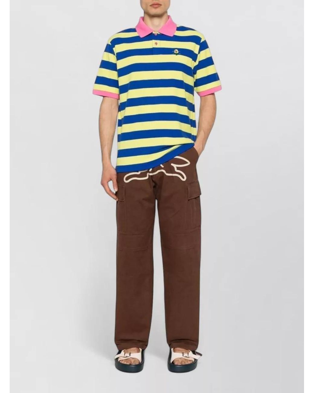 ICECREAM Brown Cotton Cargo Shorts for men