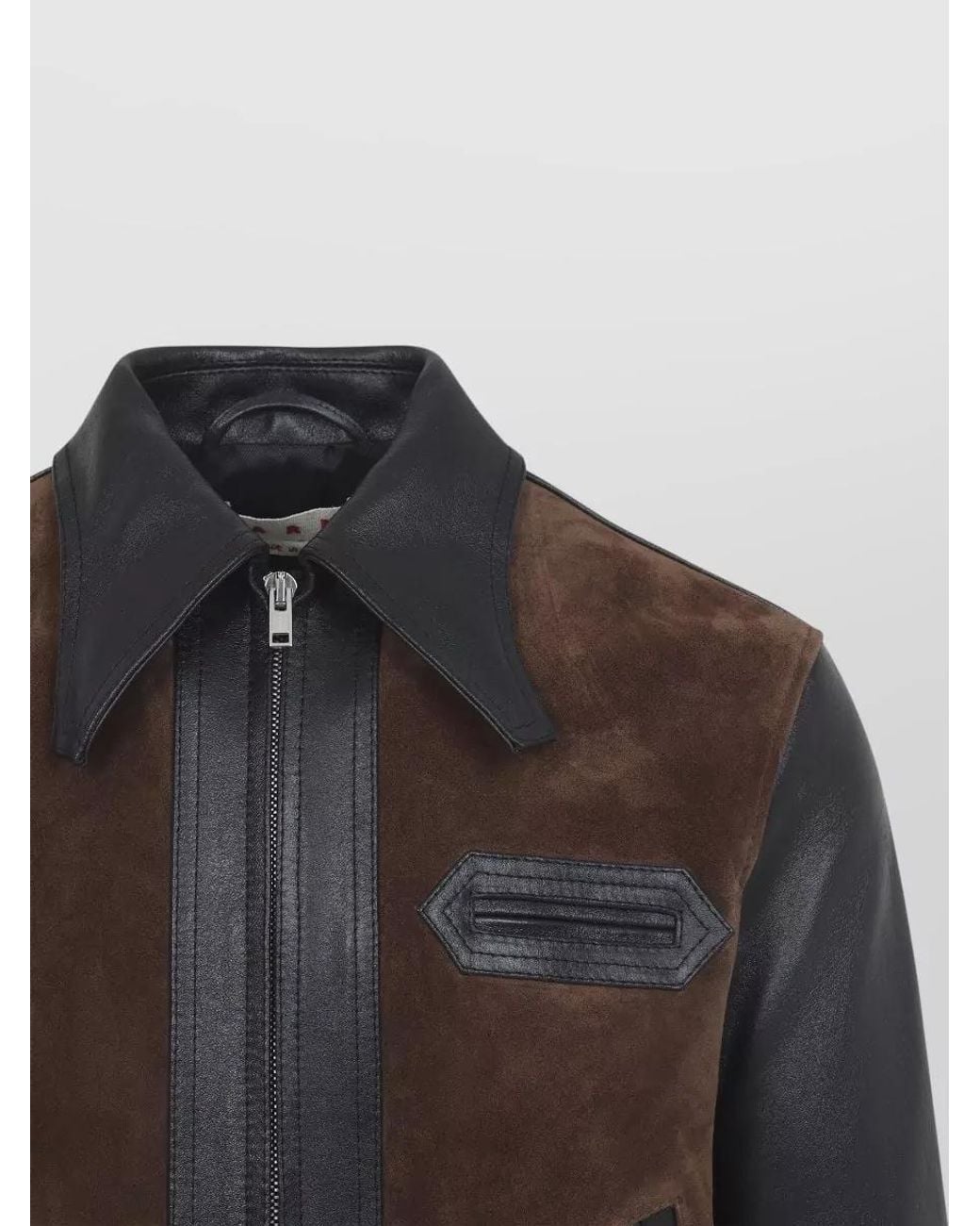 Marni Black Two Tone Leather Jacket