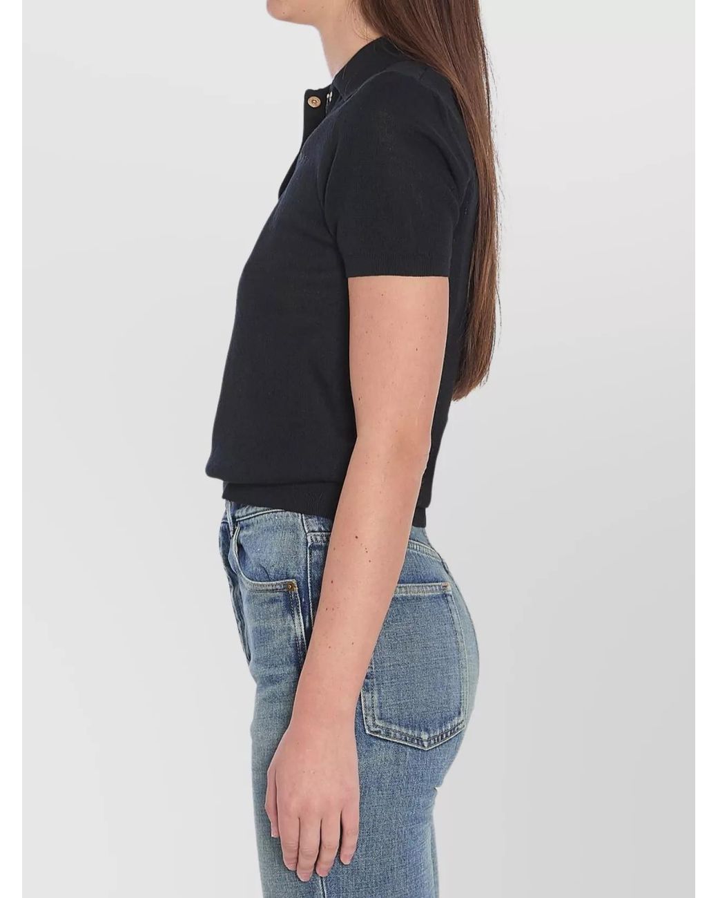 Moncler Black Short-Sleeve Slim-Fit Polo Shirt