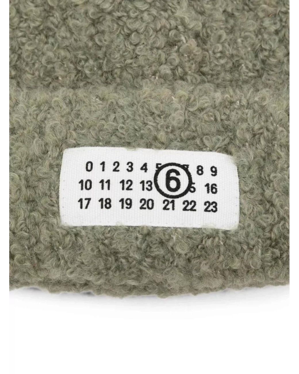 MM6 by Maison Margiela Green Ribbed Beanie for men