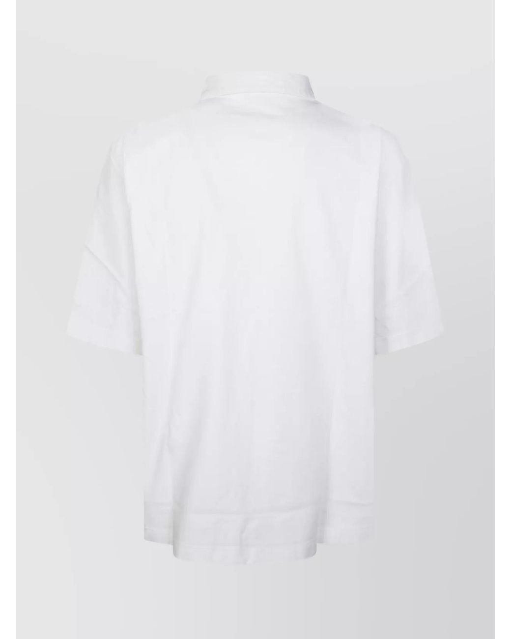 Marni White Cotton Short-Sleeve Polo Shirt for men