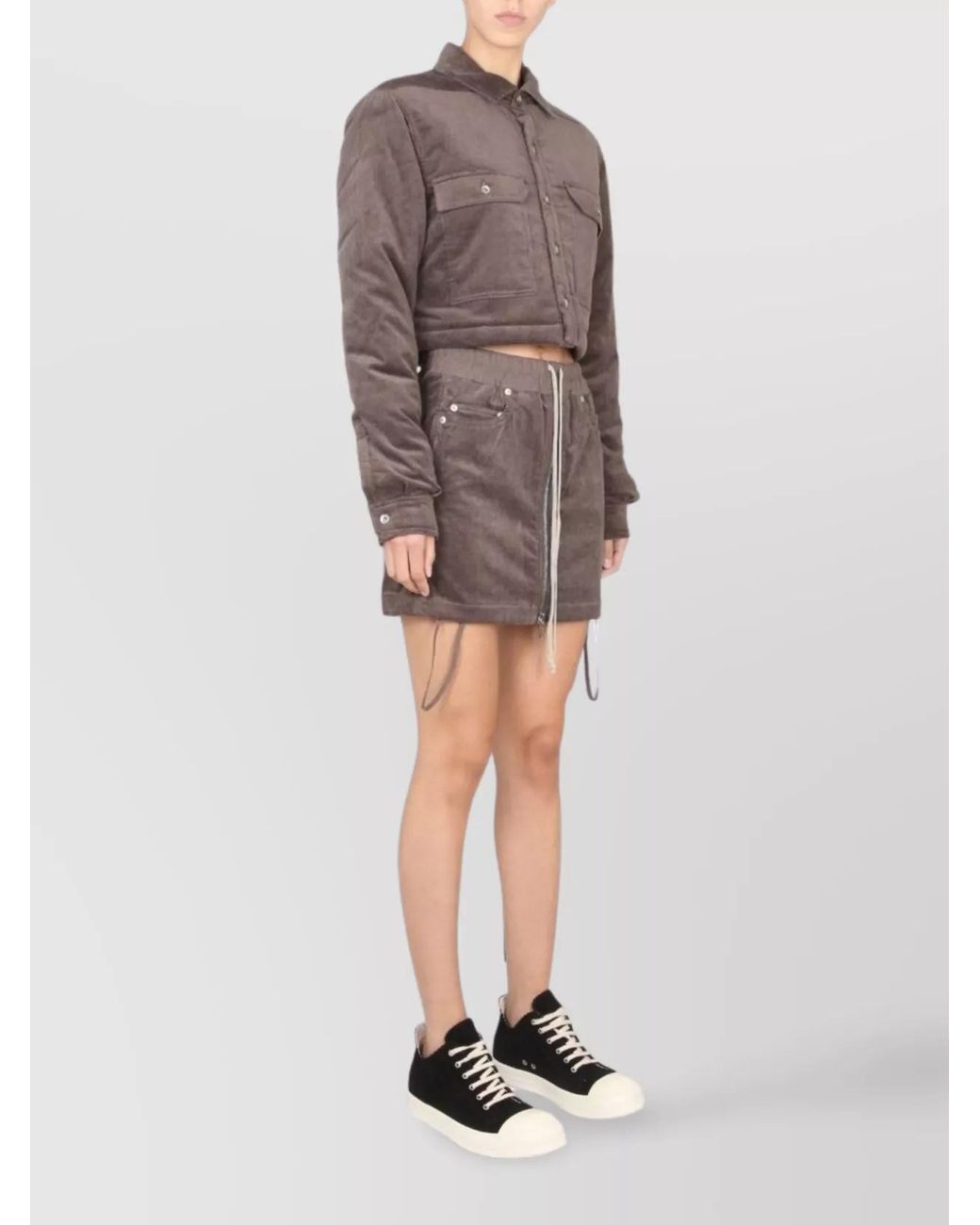 Rick Owens Gray Cropped Jacket