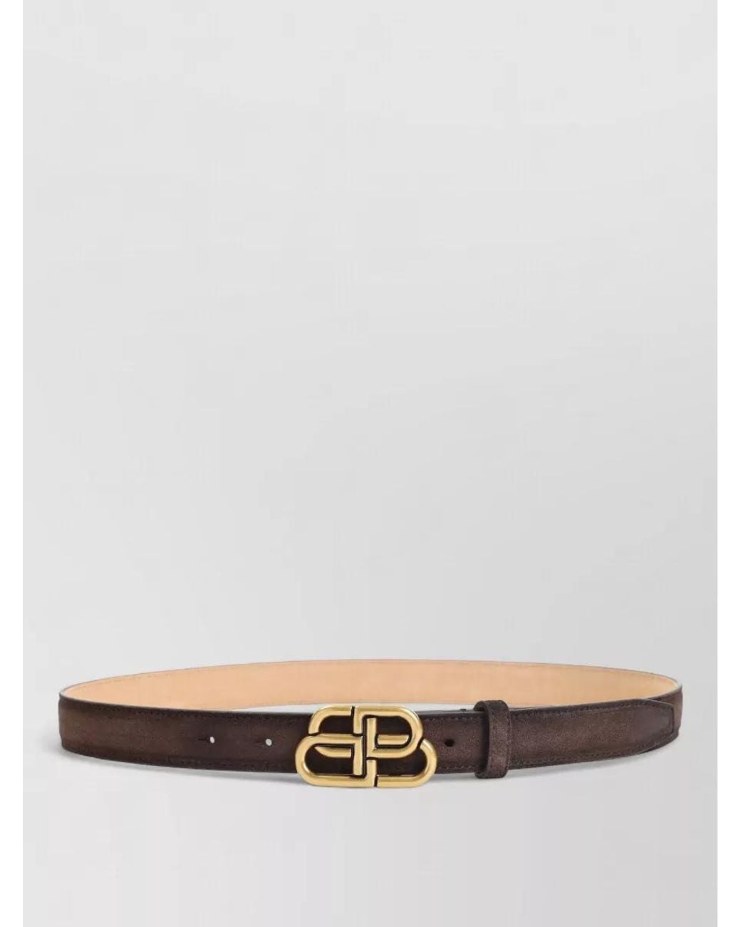 Balenciaga White Calf Leather Thin Belt