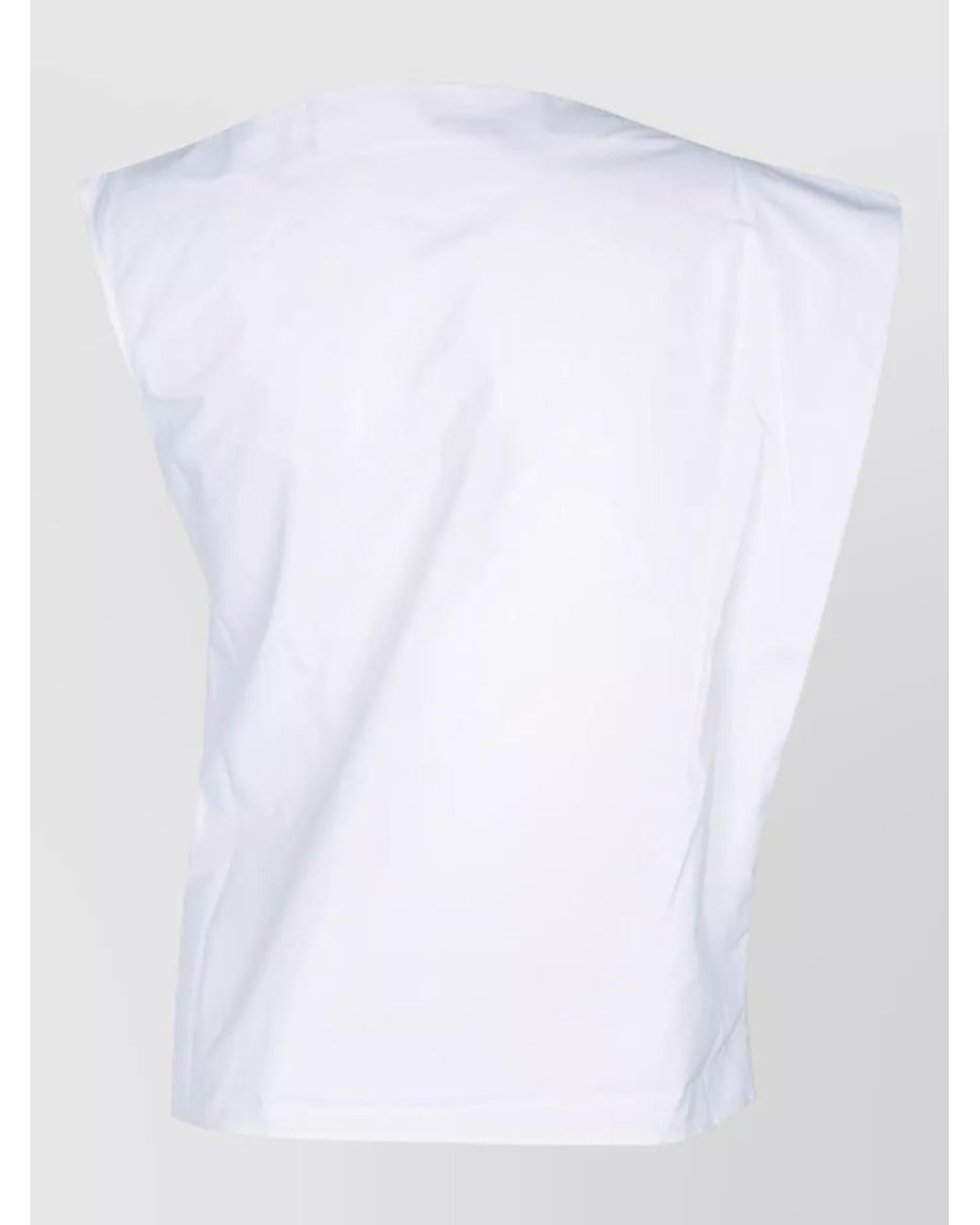 Jacquemus White Draped Blouse
