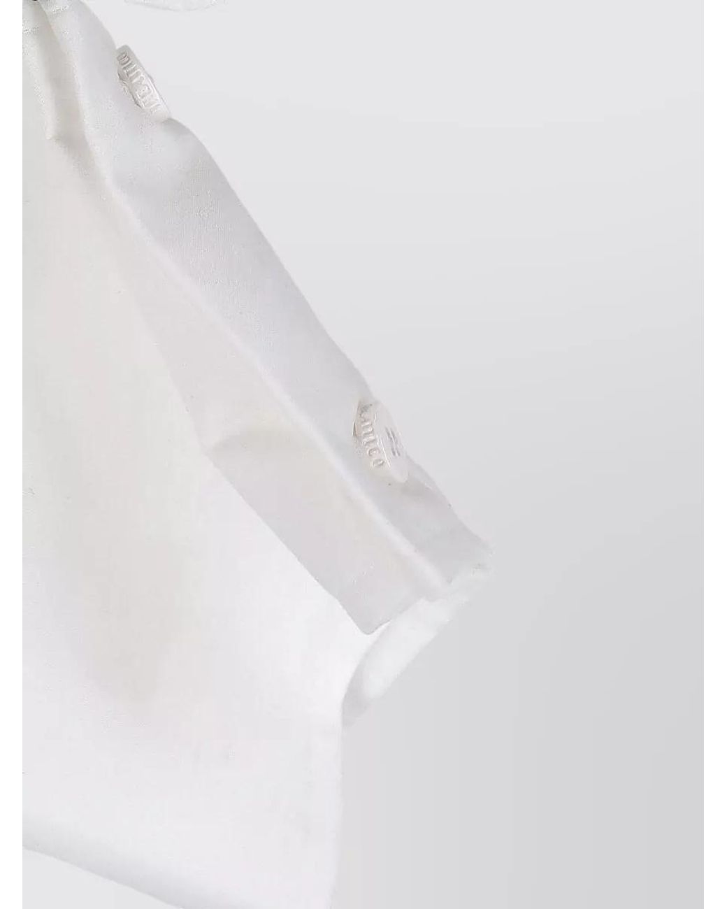 The Attico White Cotton Asymmetric Oversized Long-Sleeve Shirt