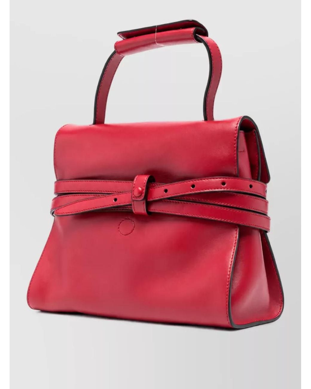 Moschino Red Leather Clutch Bag