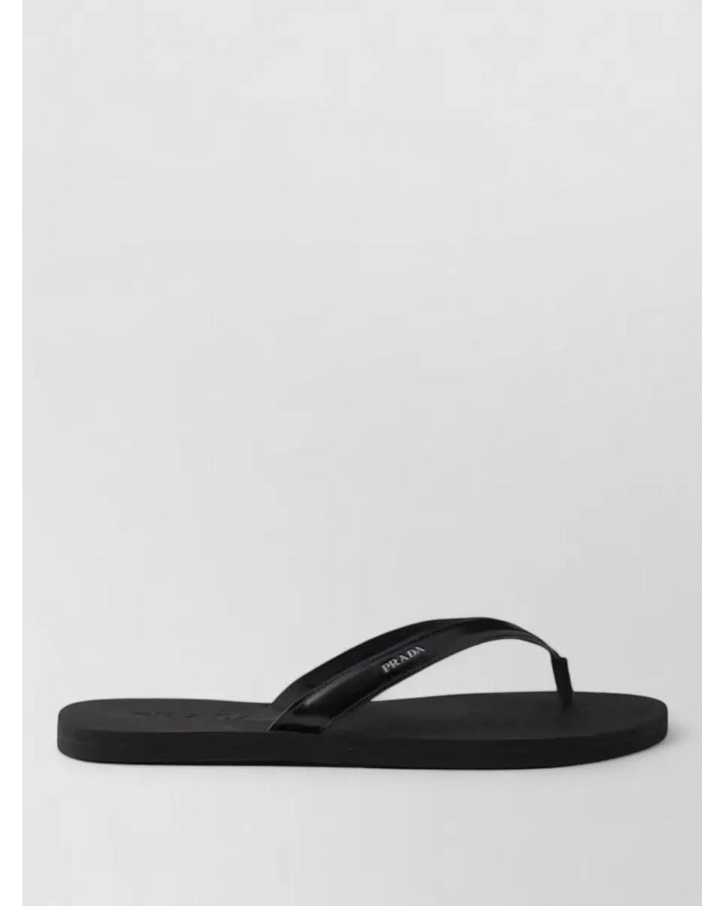 Prada White Leather Flip-Flops for men