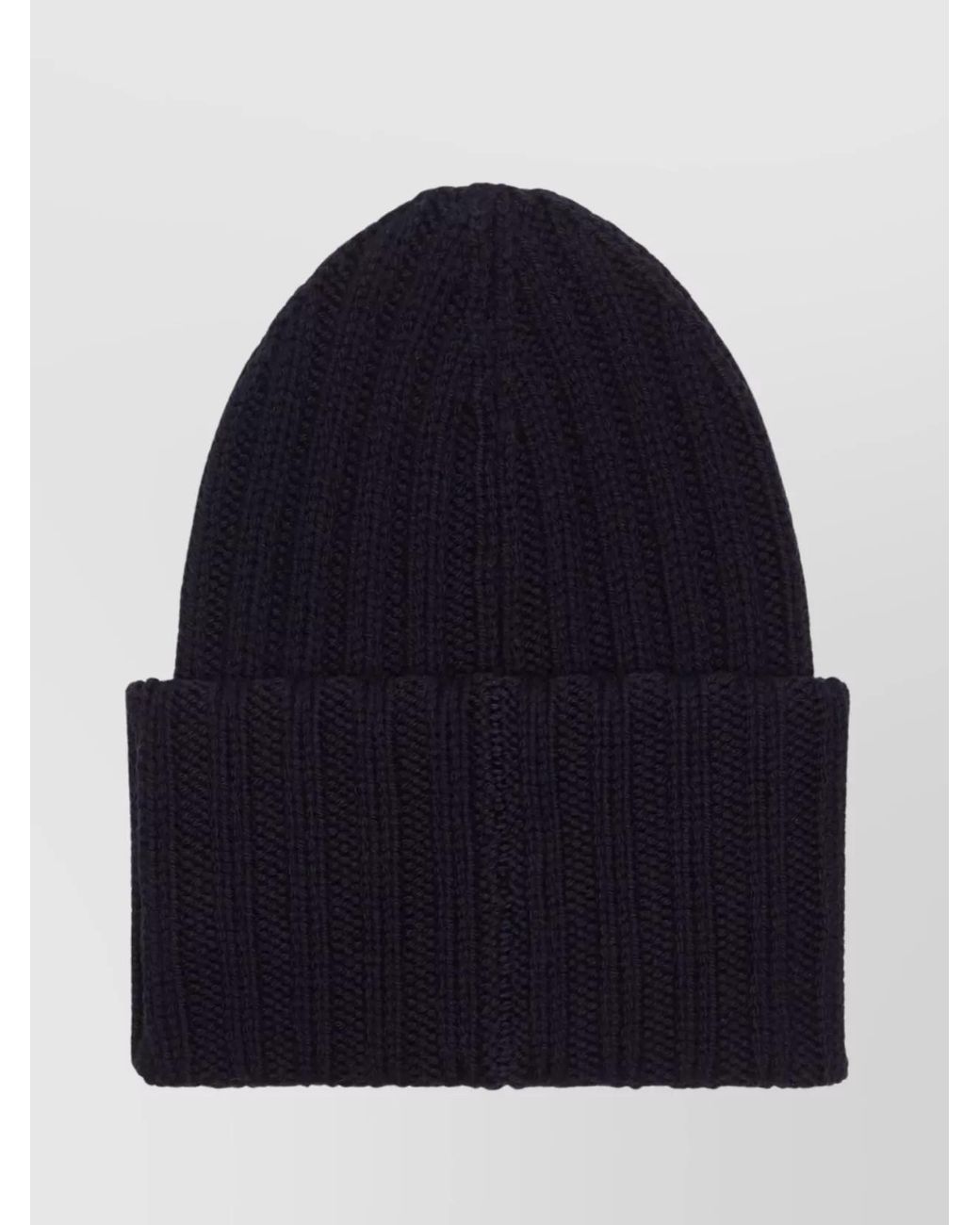 DSquared² Blue Chunky Ribbed Wool Beanie for men