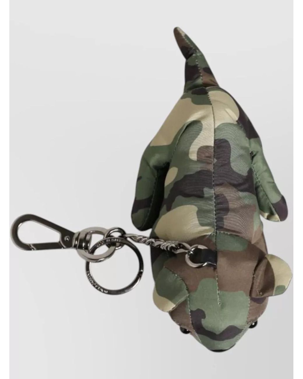 Dolce & Gabbana Metallic Camouflage Bear Keyring for men