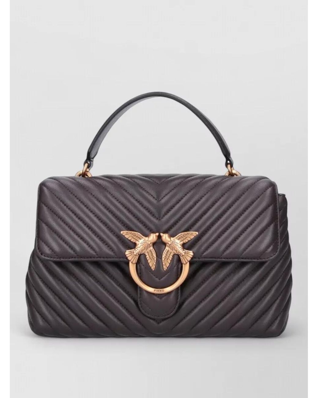 Pinko Gray Love Bag Clutch Bag