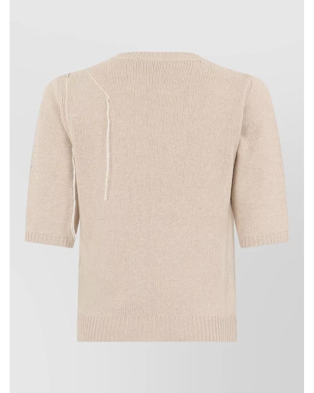 Fabiana Filippi Natural Silk Cashmere Short-Sleeve Shirt