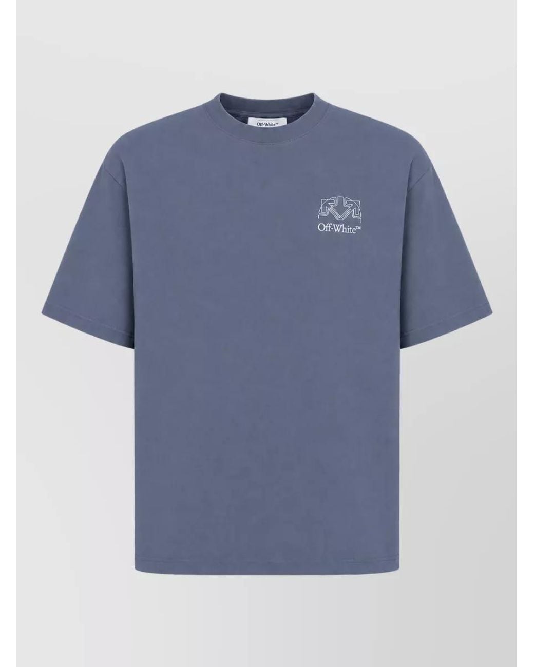 Off-White c/o Virgil Abloh Blue Cotton Short-Sleeve T-Shirt for men