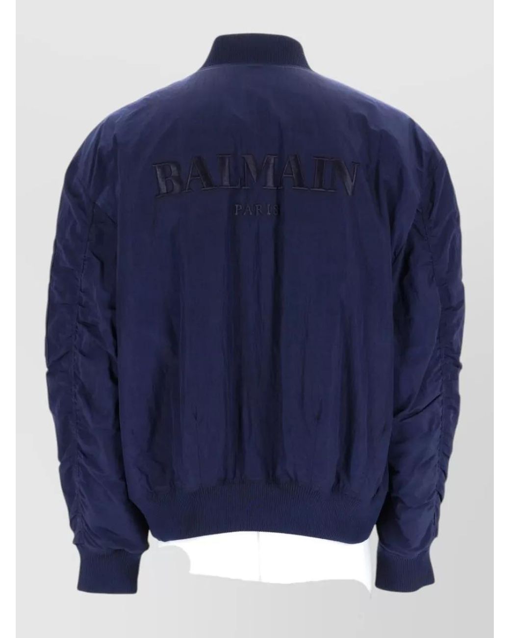 Balmain Blue Recycled Polyamide Relaxed-Fit Bomber Jacket for men