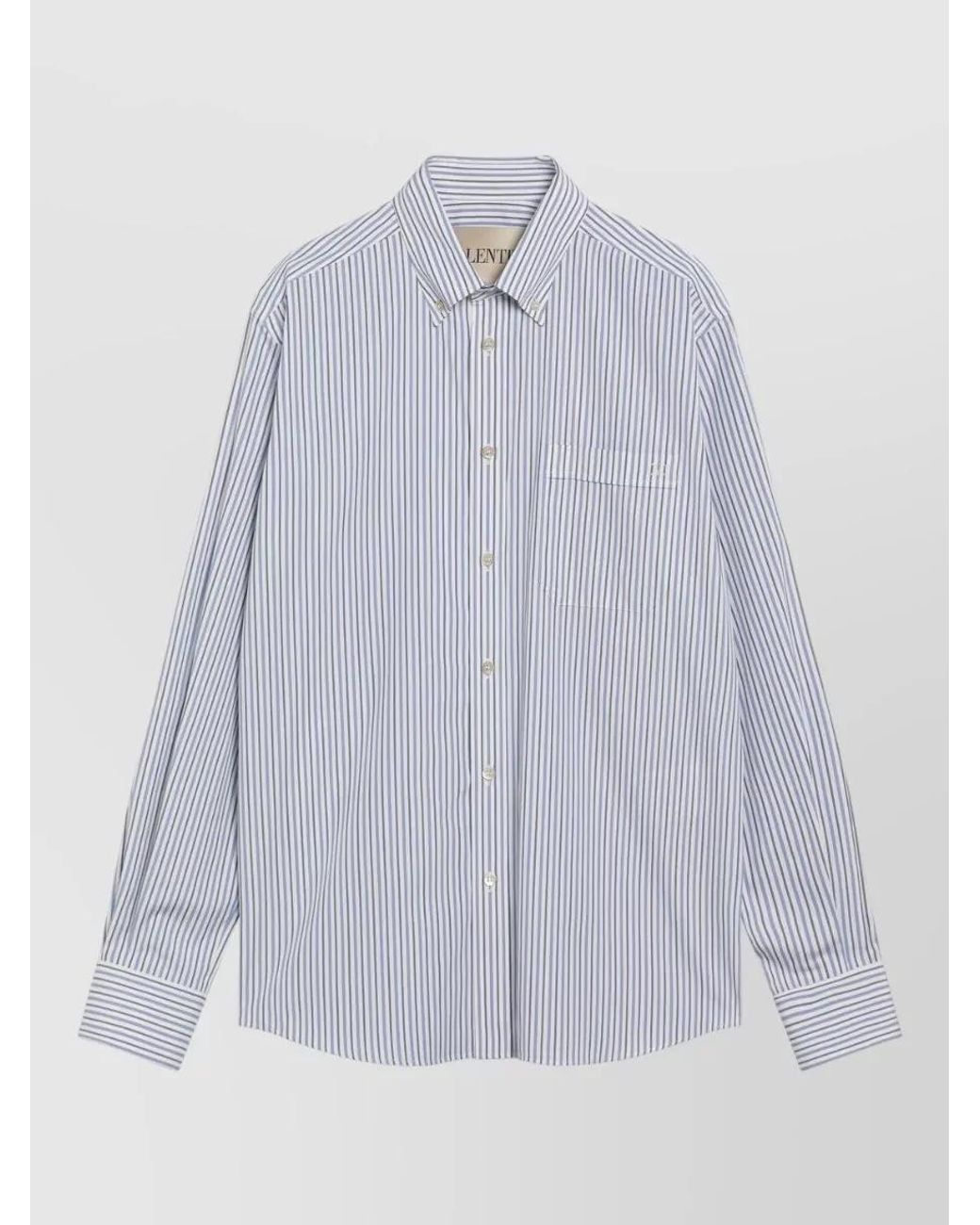 Valentino Blue Striped Shirt for men