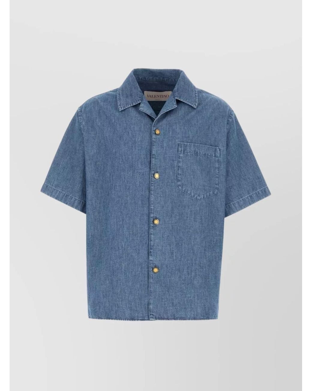 Valentino Garavani Blue Denim Shirt for men