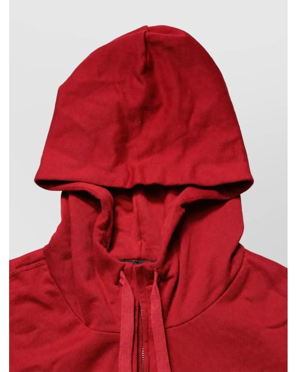 Dolce & Gabbana Red Cotton Zip-Up Hoodie for men